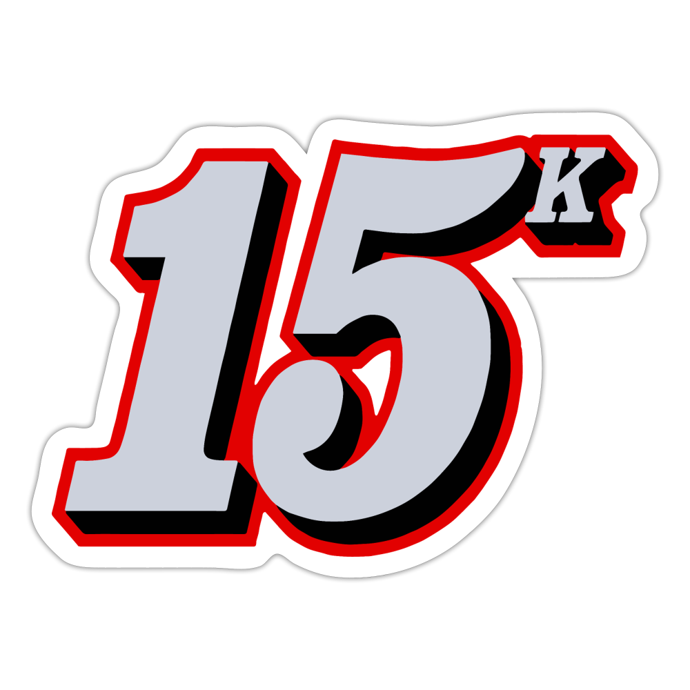 15K Sticker - white matte